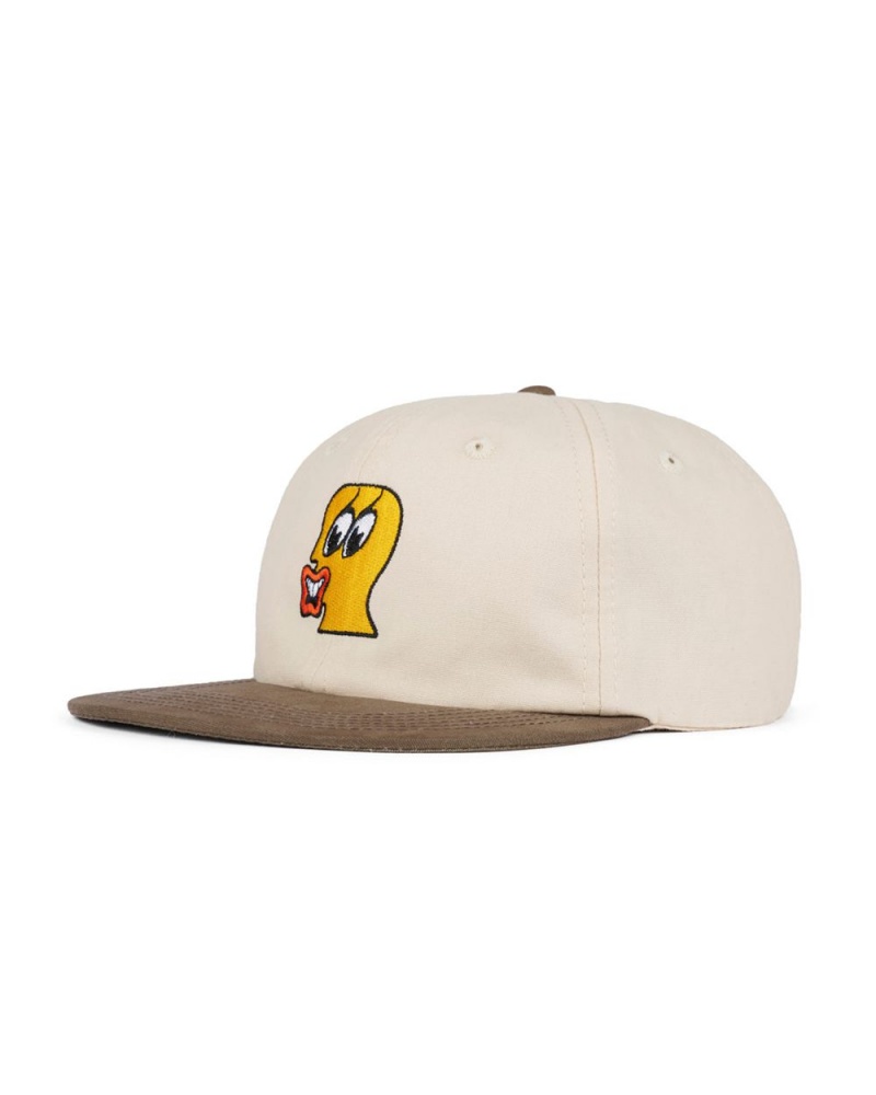 Beige Brain Dead Duck Face 6 Panel Hat | AU 4986152-KB