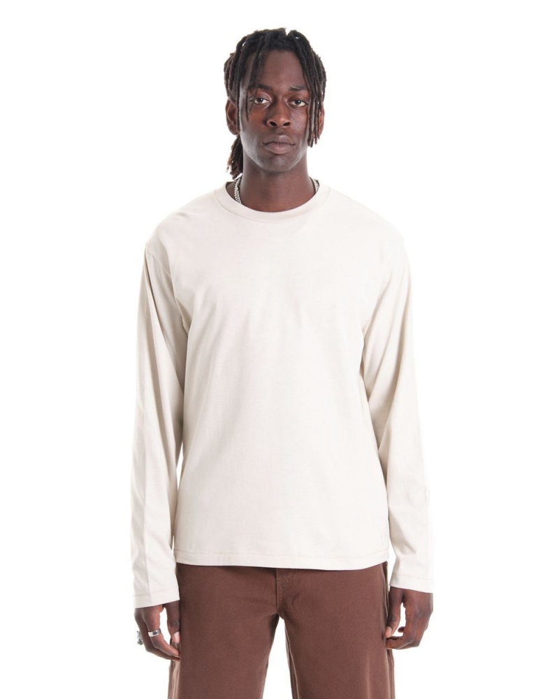 Beige Brain Dead Easy Long Sleeve T-Shirt | AU 4870529-XV