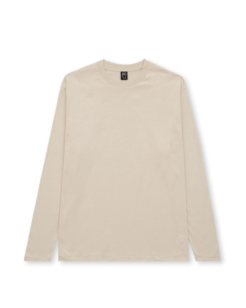 Beige Brain Dead Easy Long Sleeve T-Shirt | AU 4870529-XV