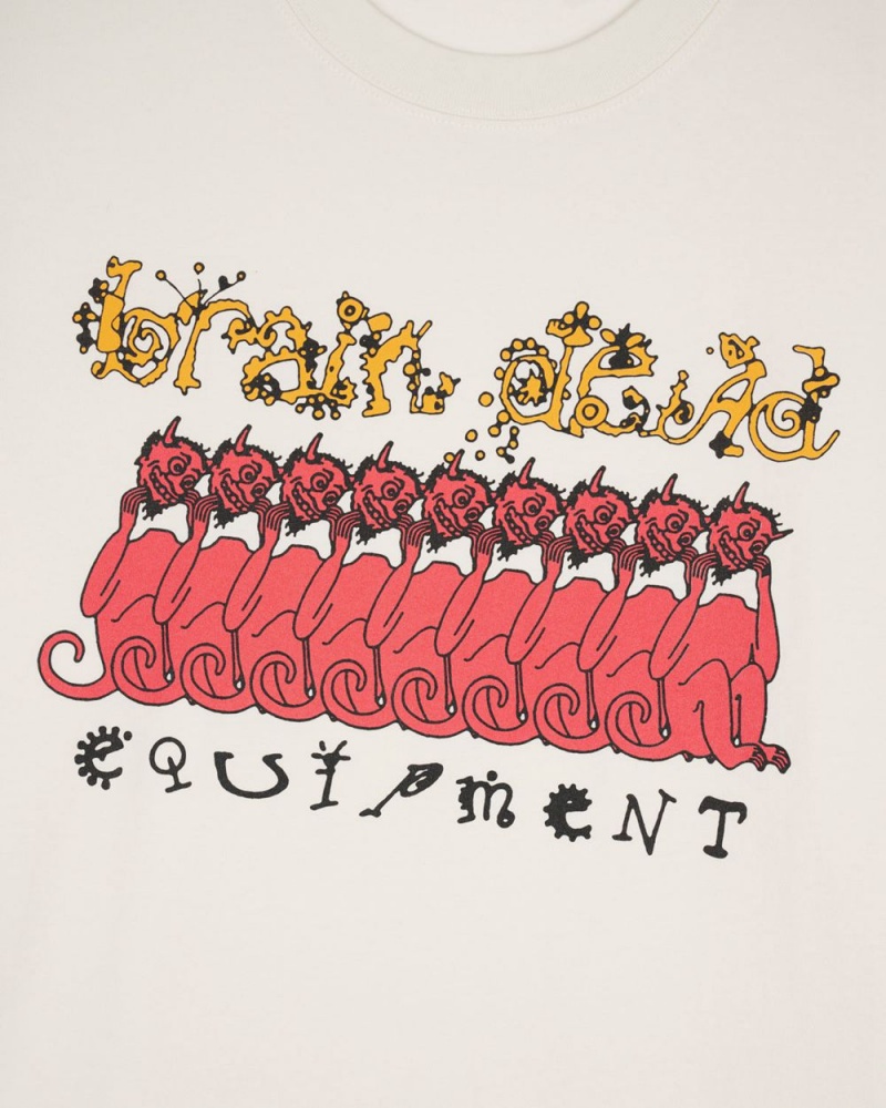 Beige Brain Dead Equipment Devils T-Shirt | AU 6210789-JN