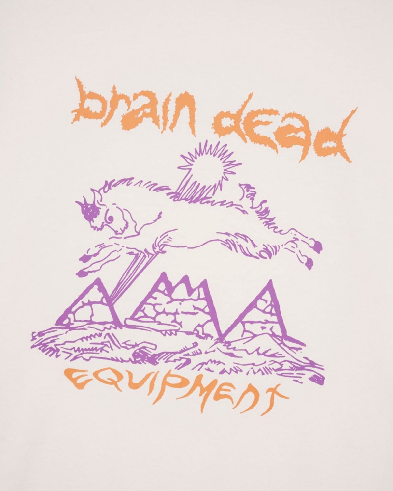 Beige Brain Dead Equipment Mountain Goat T-Shirt | AU 6192345-RB