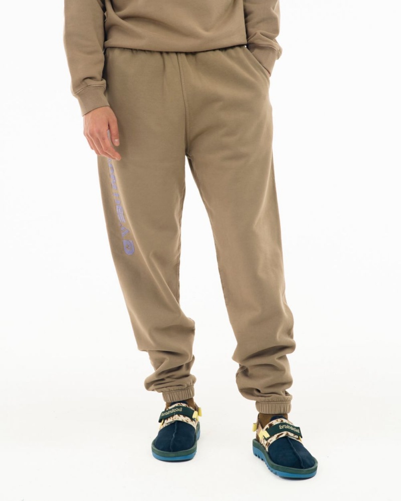 Beige Brain Dead Heavyweight Embroidered Sweat Pant | AU 2379468-OR