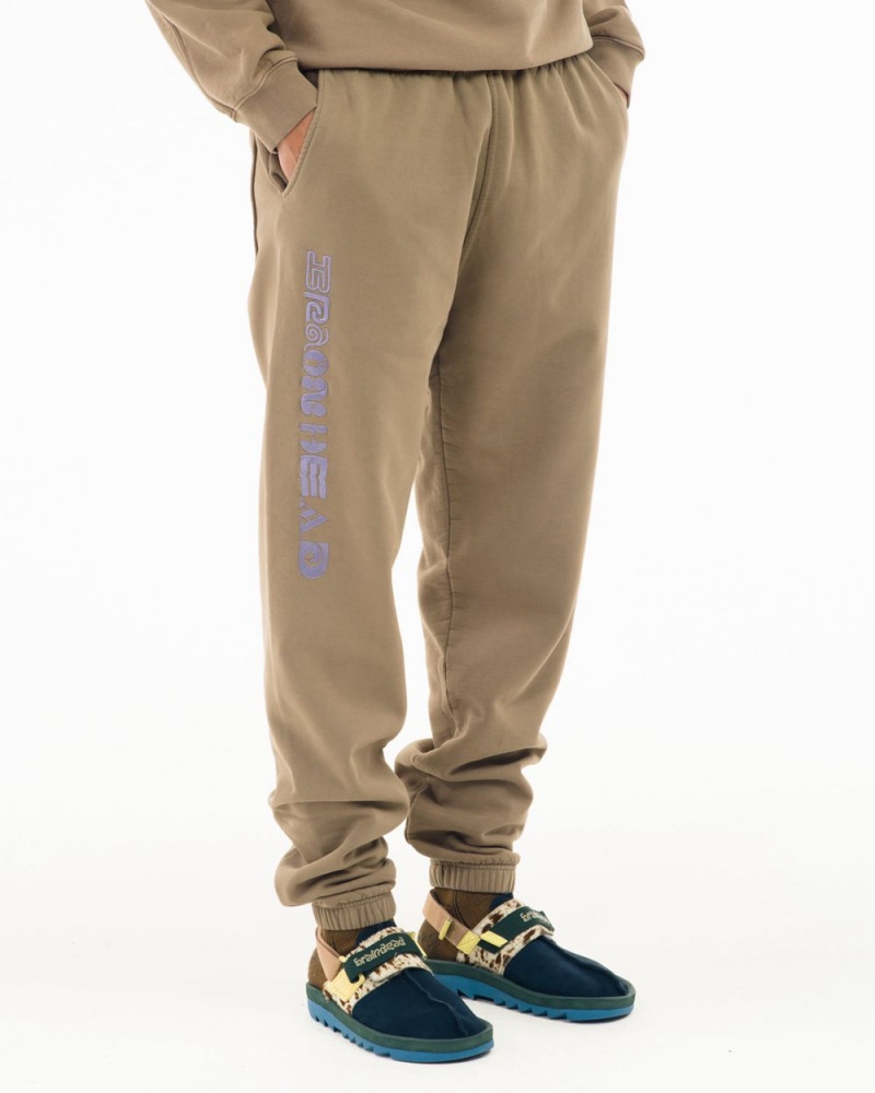 Beige Brain Dead Heavyweight Embroidered Sweat Pant | AU 2379468-OR