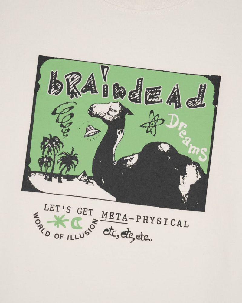 Beige Brain Dead Meta-Physical T-Shirt | AU 0783159-DA