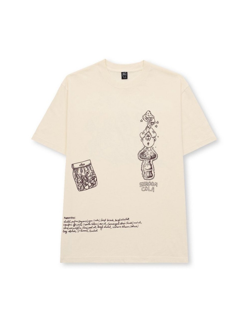 Beige Brain Dead Shroom Cola Bundle T-Shirt | AU 4705621-IB