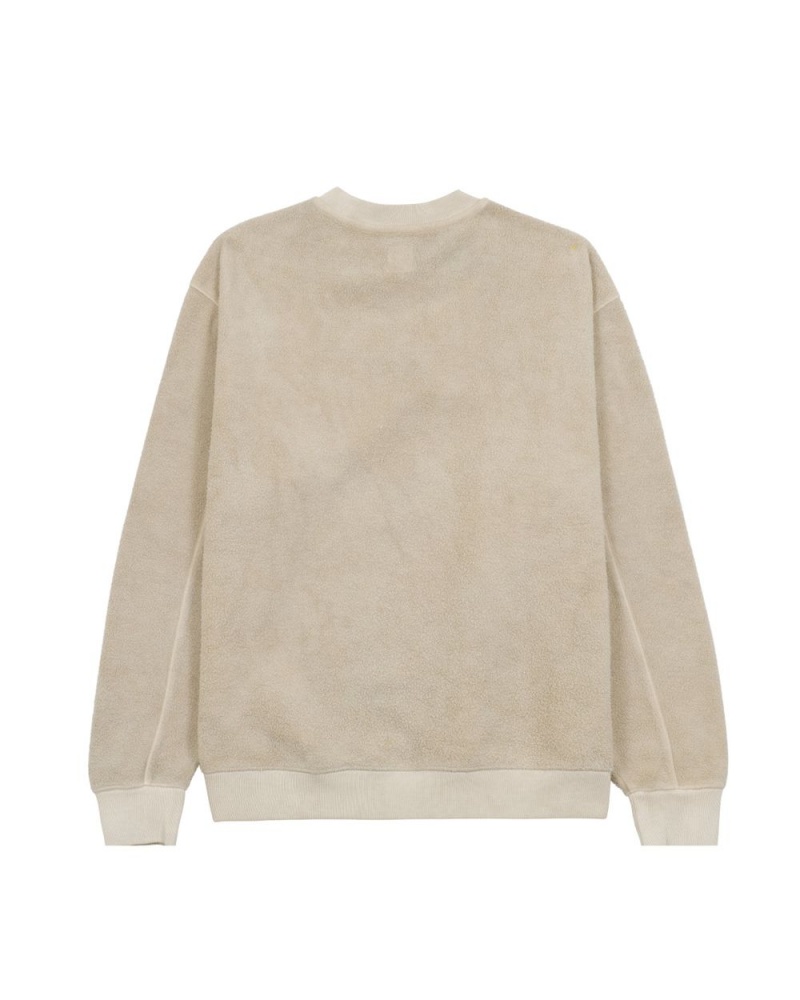 Beige Brain Dead Slime Reverse Fleece Crewneck Sweatshirt | AU 3815042-GC