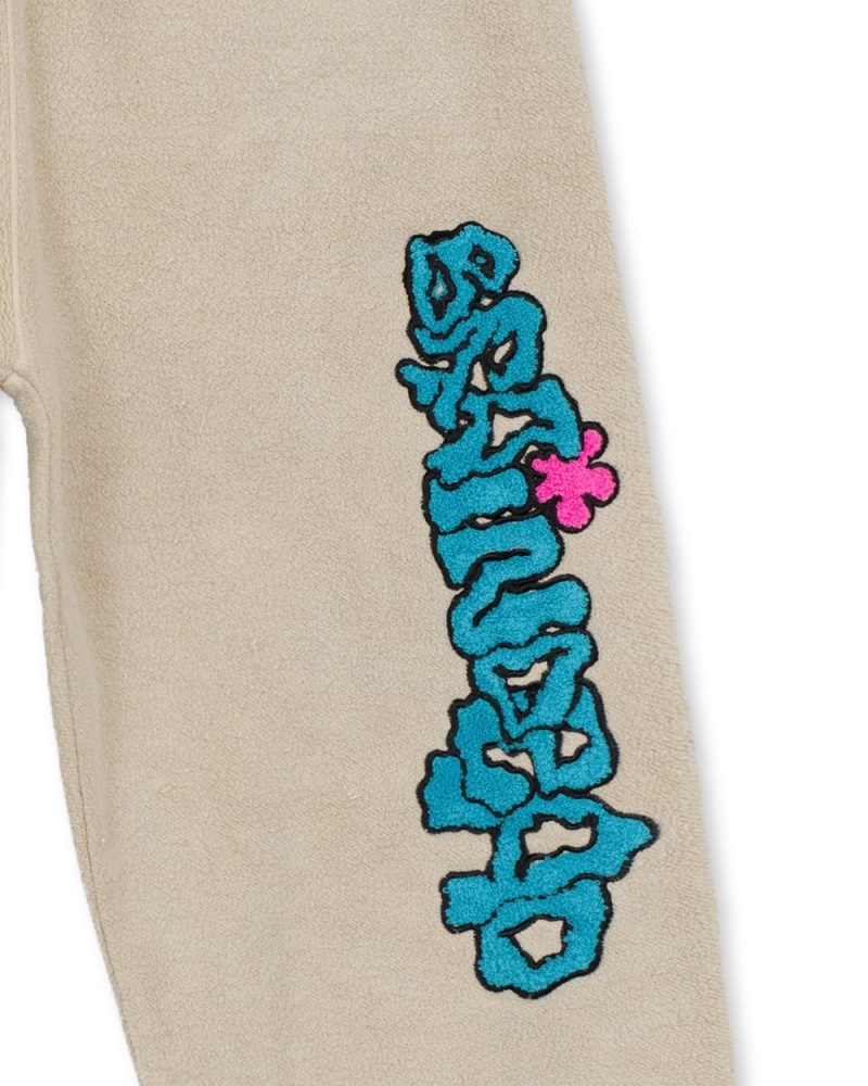 Beige Brain Dead Slime Reverse Fleece Sweat Pant | AU 8402673-VR