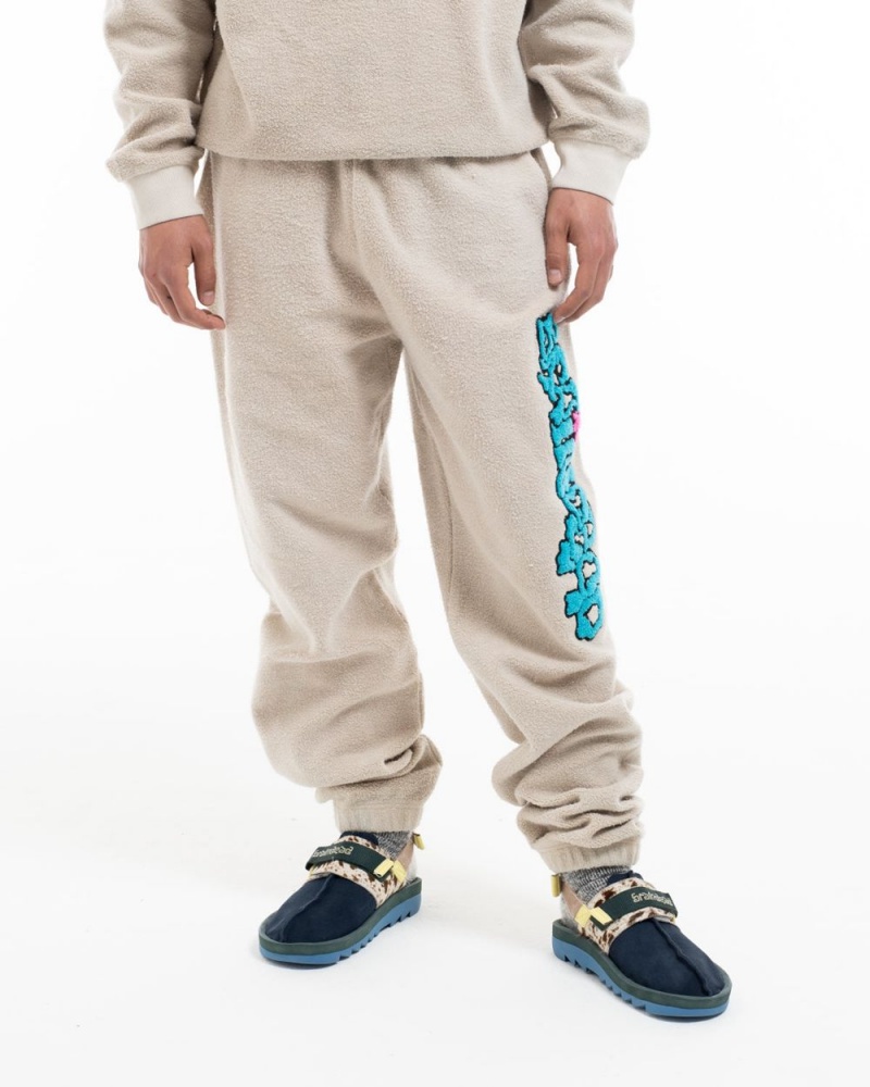 Beige Brain Dead Slime Reverse Fleece Sweat Pant | AU 8402673-VR