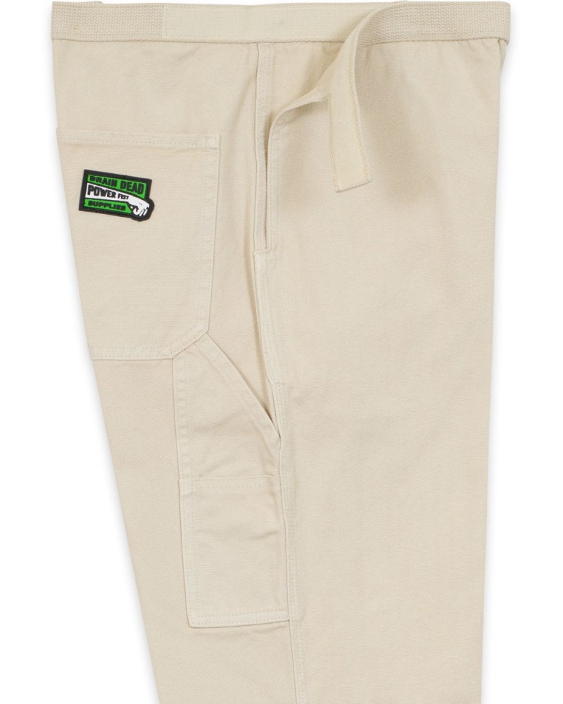 Beige Brain Dead Washed Hard/Softwear Carpenter Pant | AU 0728963-XF