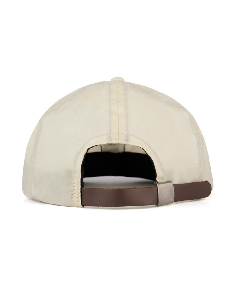 Beige Brain Dead Waxed Logo Head Cap | AU 7856419-YR