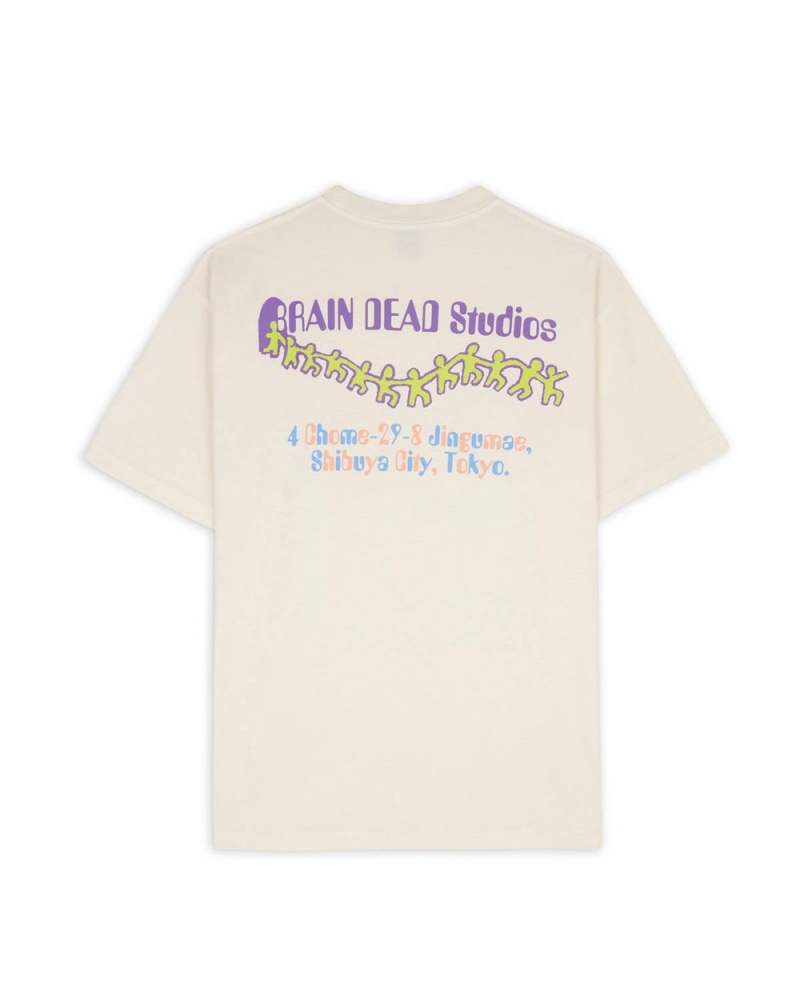 Beige Brain Dead X Belle & Sebastian Boy With The Arab Strap (Tokyo Edition) T-Shirt | AU 3760854-TR