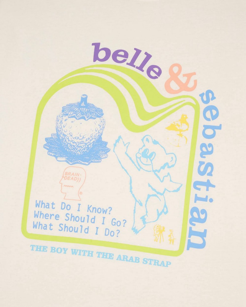 Beige Brain Dead X Belle & Sebastian Boy With The Arab Strap (Tokyo Edition) T-Shirt | AU 3760854-TR