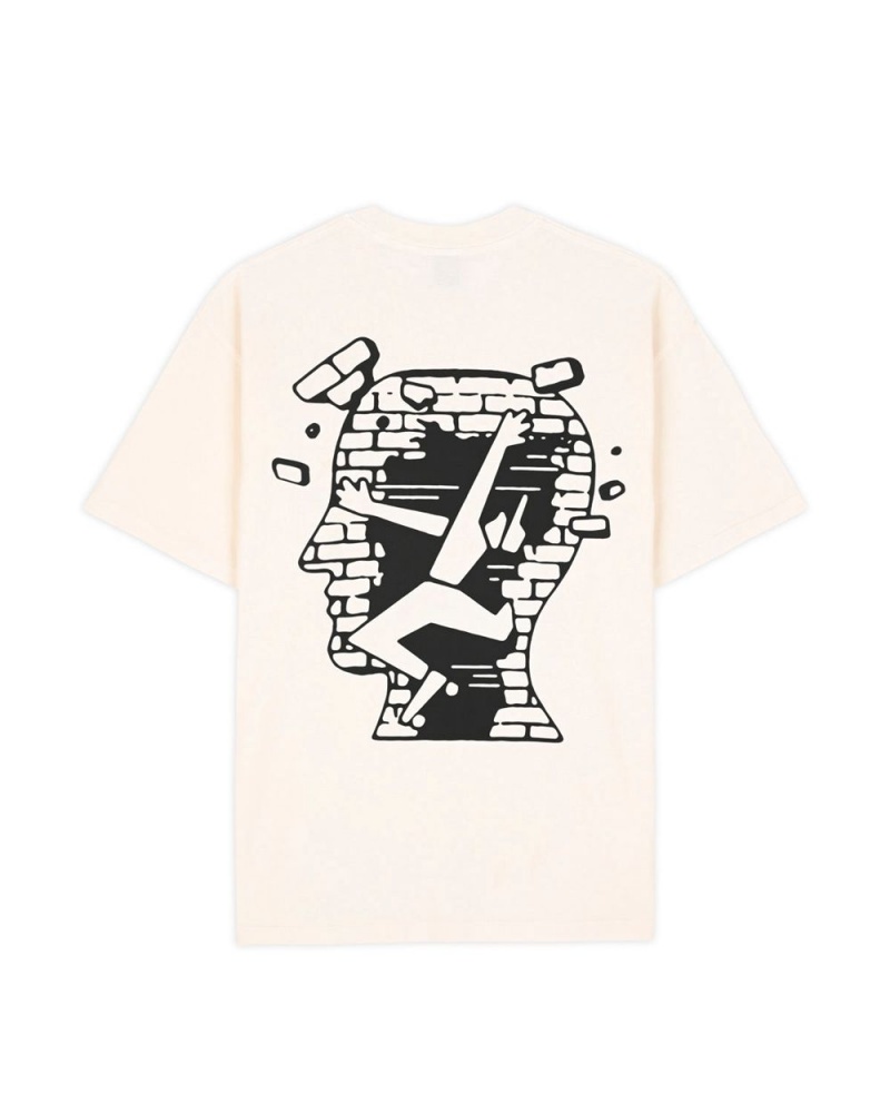 Beige Brain Dead X Flippers Roller Factory T-Shirt | AU 0157394-GY