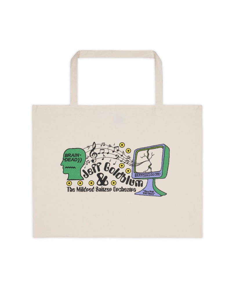 Beige Brain Dead X Jeff Goldblum Plays Well With Others Tote Bag | AU 2501893-SP