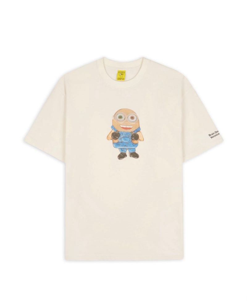 Beige Brain Dead X Minions Jewelry Bob T-Shirt | AU 9658471-AW