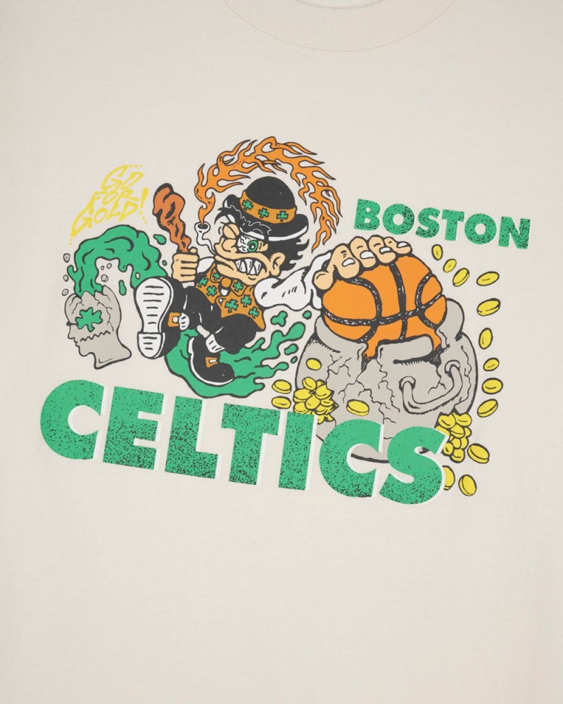 Beige Brain Dead X NBA Boston Celtics T-Shirt | AU 1268049-KO