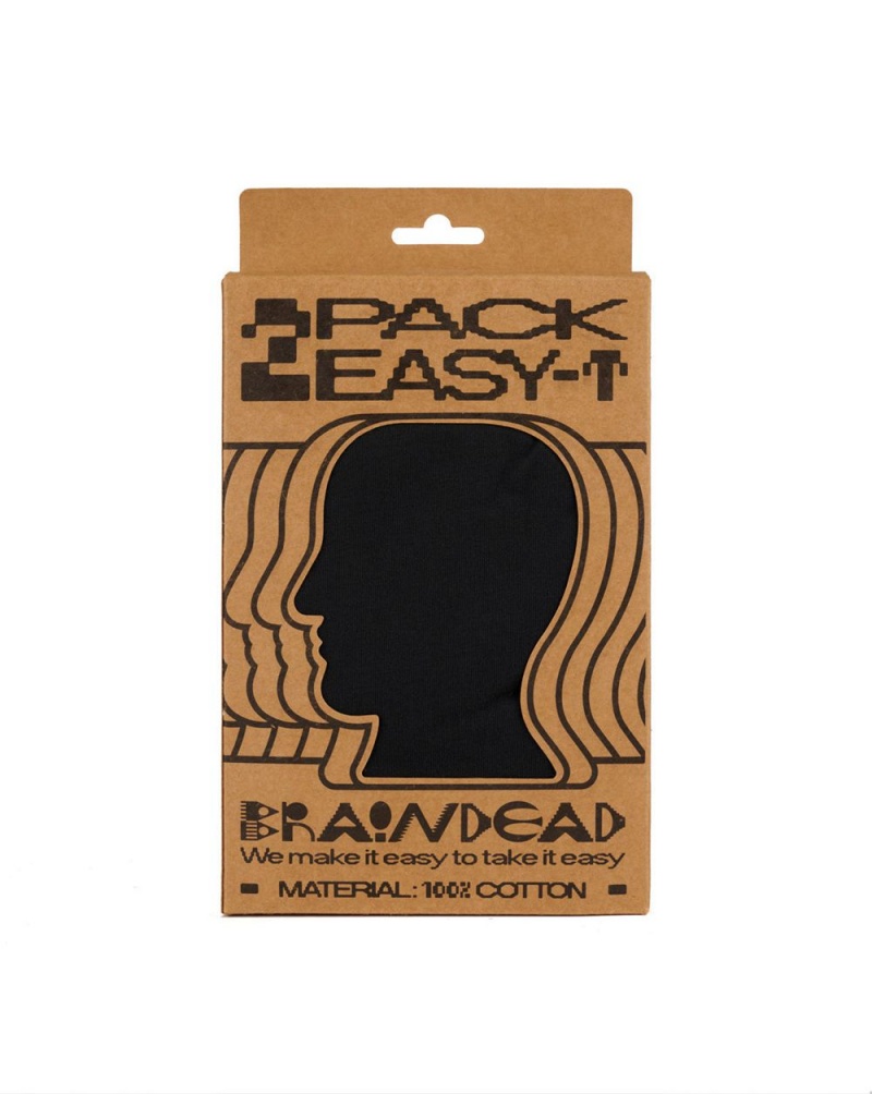 Black Brain Dead 2 Pack Easy T-Shirt | AU 6810357-LA