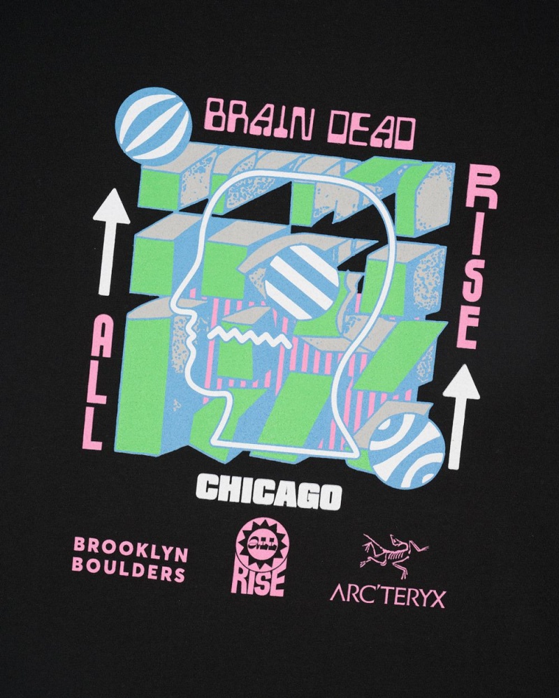 Black Brain Dead All Rise Chicago T-Shirt | AU 1893456-XA