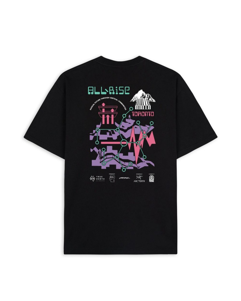 Black Brain Dead All Rise Toronto T-Shirt | AU 9820415-LX