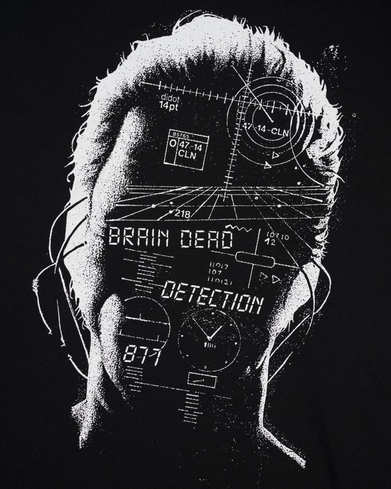 Black Brain Dead Alternate Dimension Long Sleeve T-Shirt | AU 3850794-KV