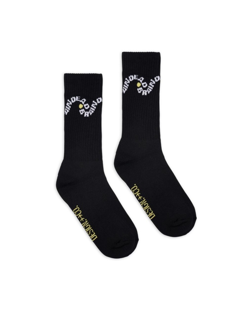 Black Brain Dead Bd Waves Socks | AU 1078364-WY