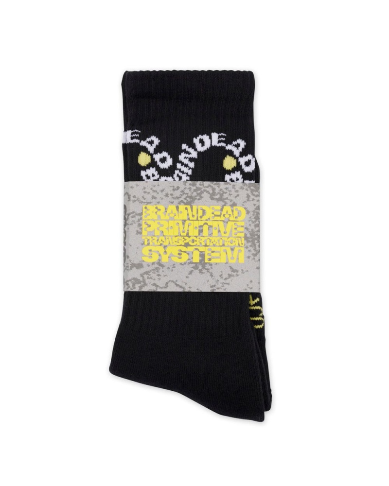 Black Brain Dead Bd Waves Socks | AU 1078364-WY