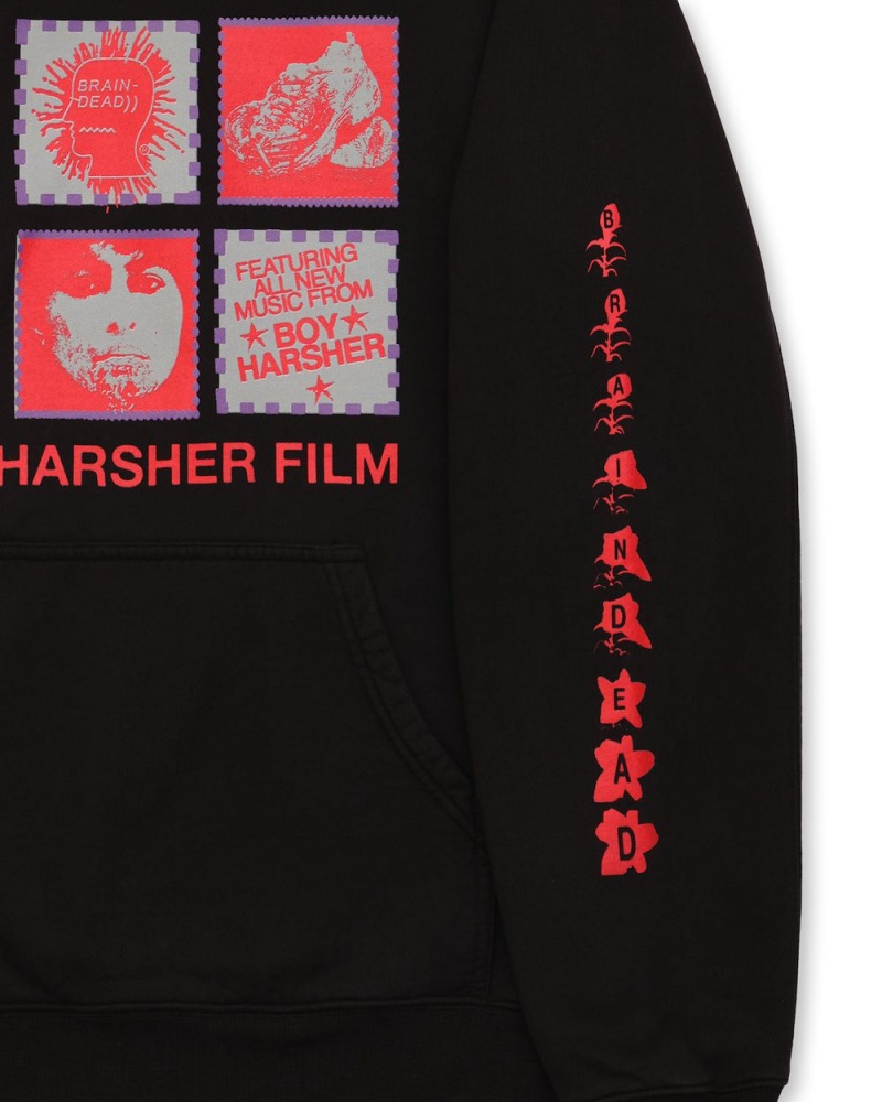 Black Brain Dead Boy Harsher Hoodie | AU 1589243-JX