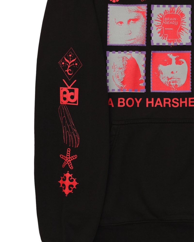 Black Brain Dead Boy Harsher Hoodie | AU 1589243-JX