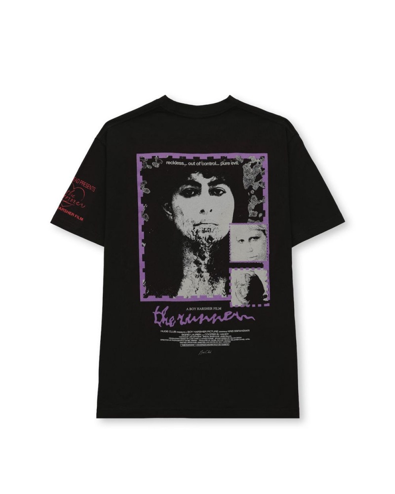 Black Brain Dead Boy Harsher T-Shirt | AU 7841302-EP