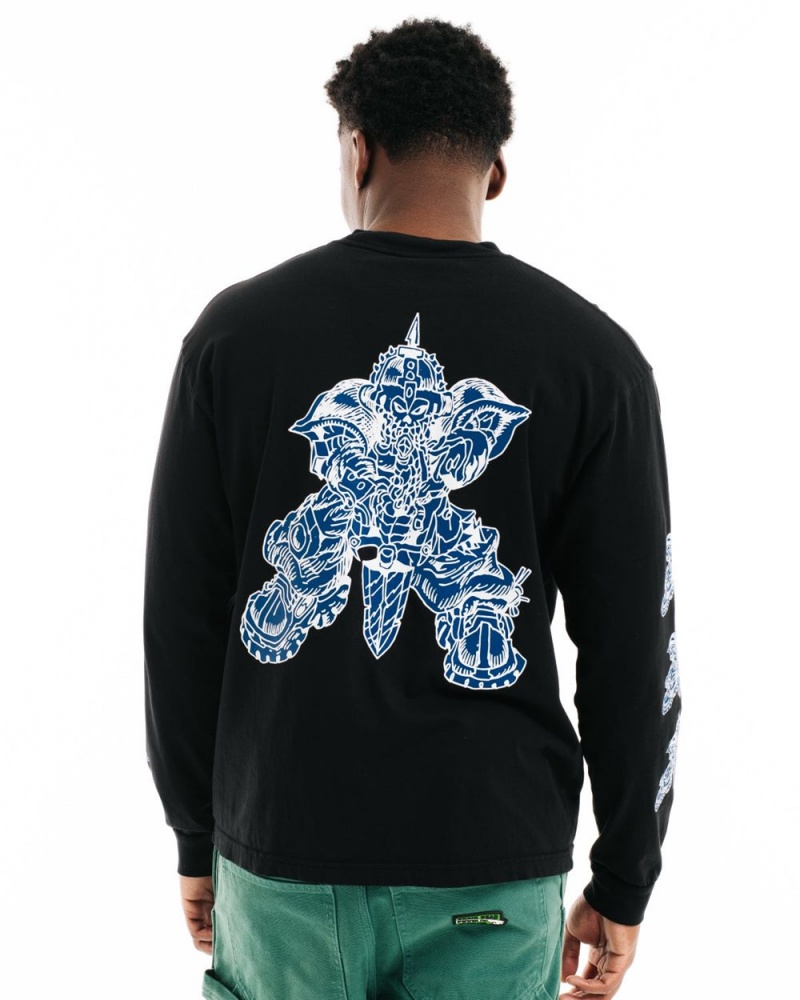 Black Brain Dead Brolic Long Sleeve T-Shirt | AU 6073518-YX