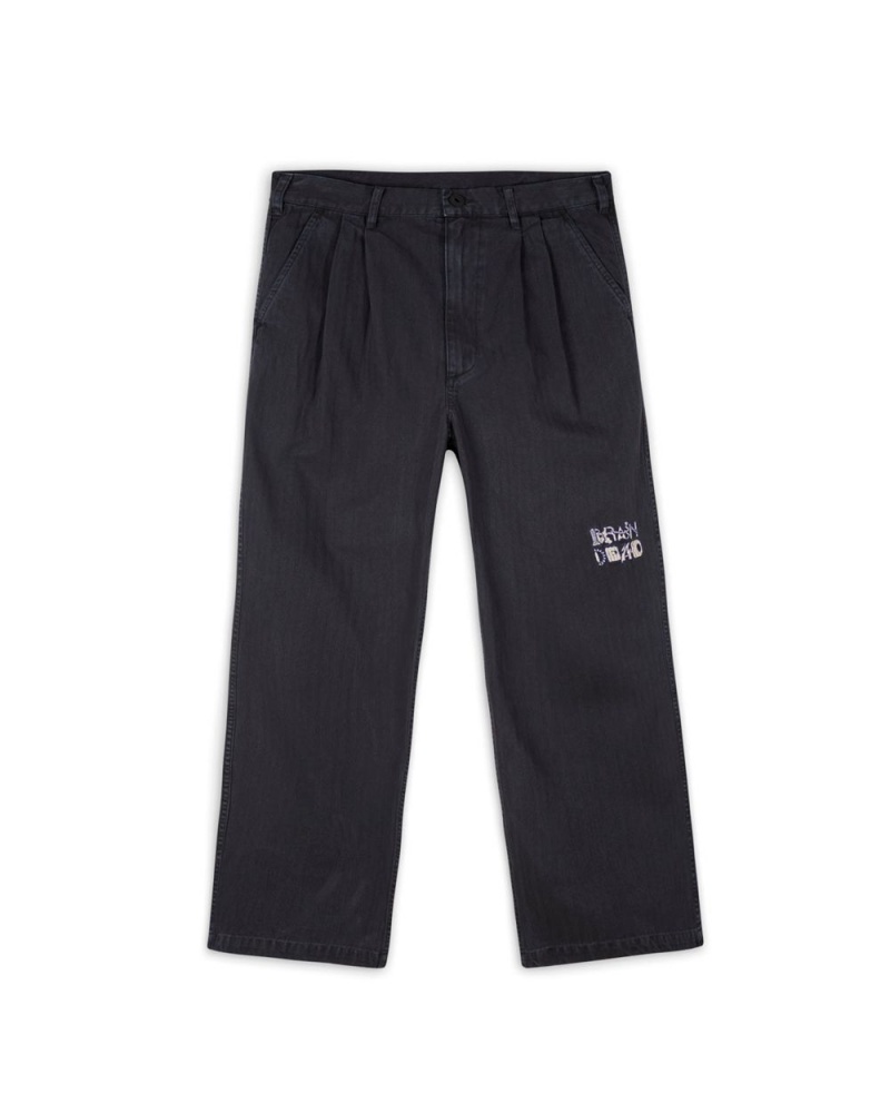 Black Brain Dead Connections Herringbone Pant | AU 8610932-QG