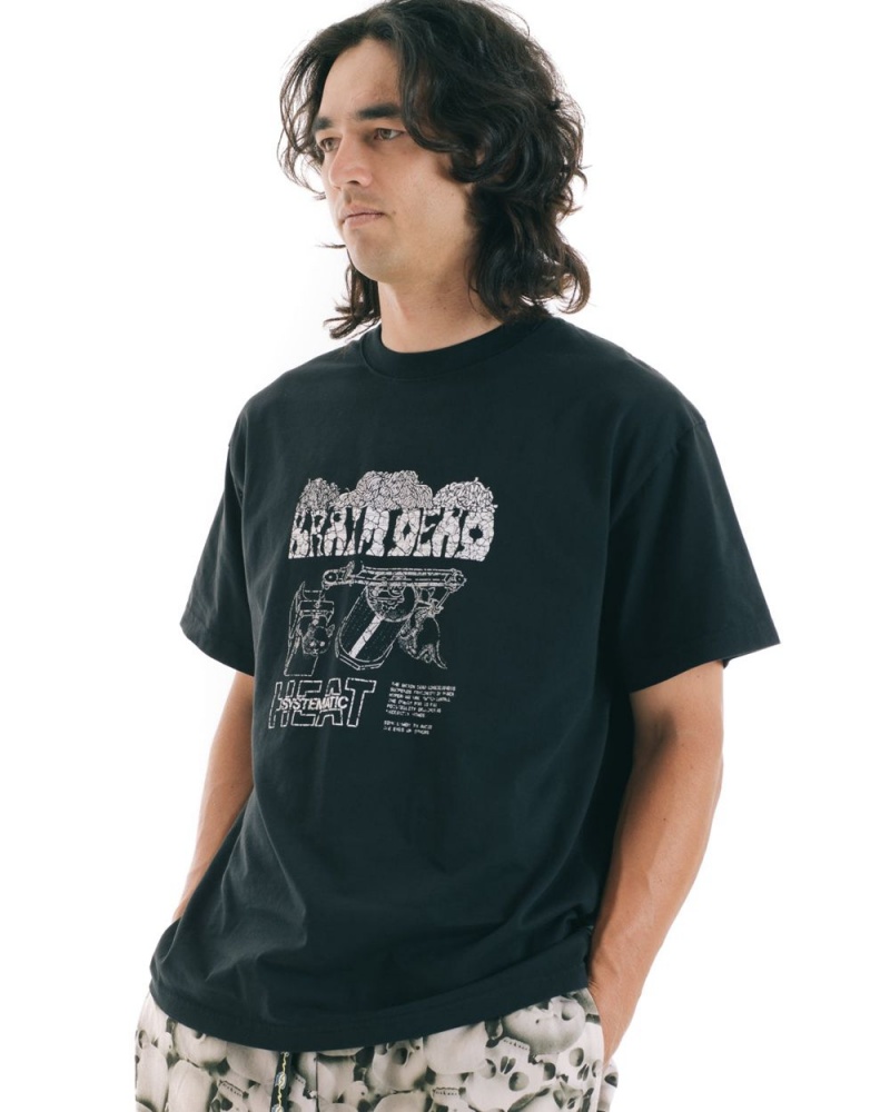 Black Brain Dead Consciousness T-Shirt | AU 9536248-DQ