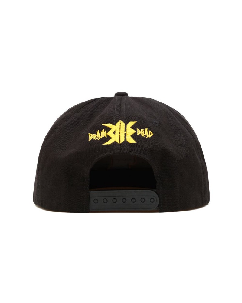 Black Brain Dead Dead Heat Gradient Logo Head Five Panel Hat | AU 1549036-TE