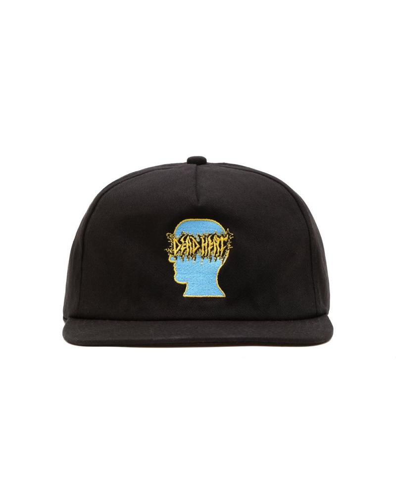 Black Brain Dead Dead Heat Gradient Logo Head Five Panel Hat | AU 1549036-TE