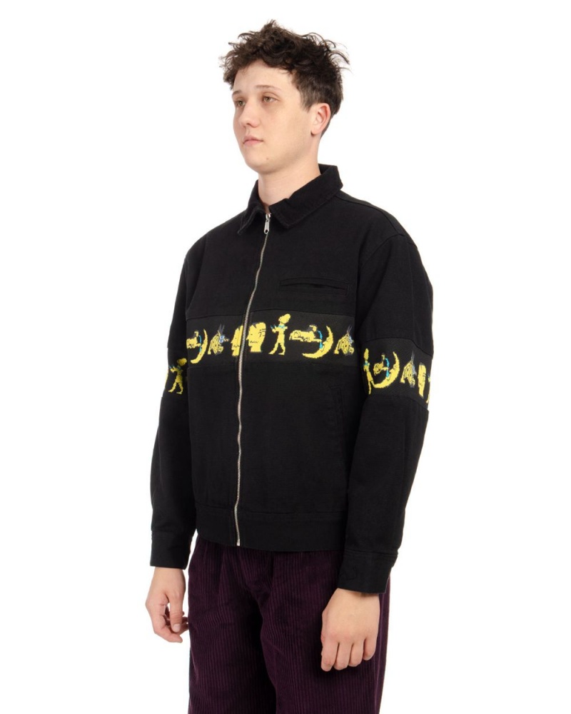 Black Brain Dead Egyptian Canvas Jacket | AU 2186973-ZJ