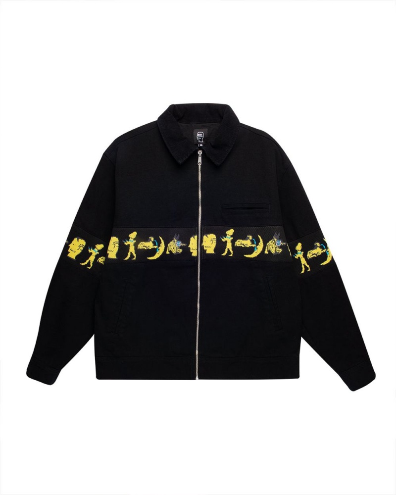 Black Brain Dead Egyptian Canvas Jacket | AU 2186973-ZJ