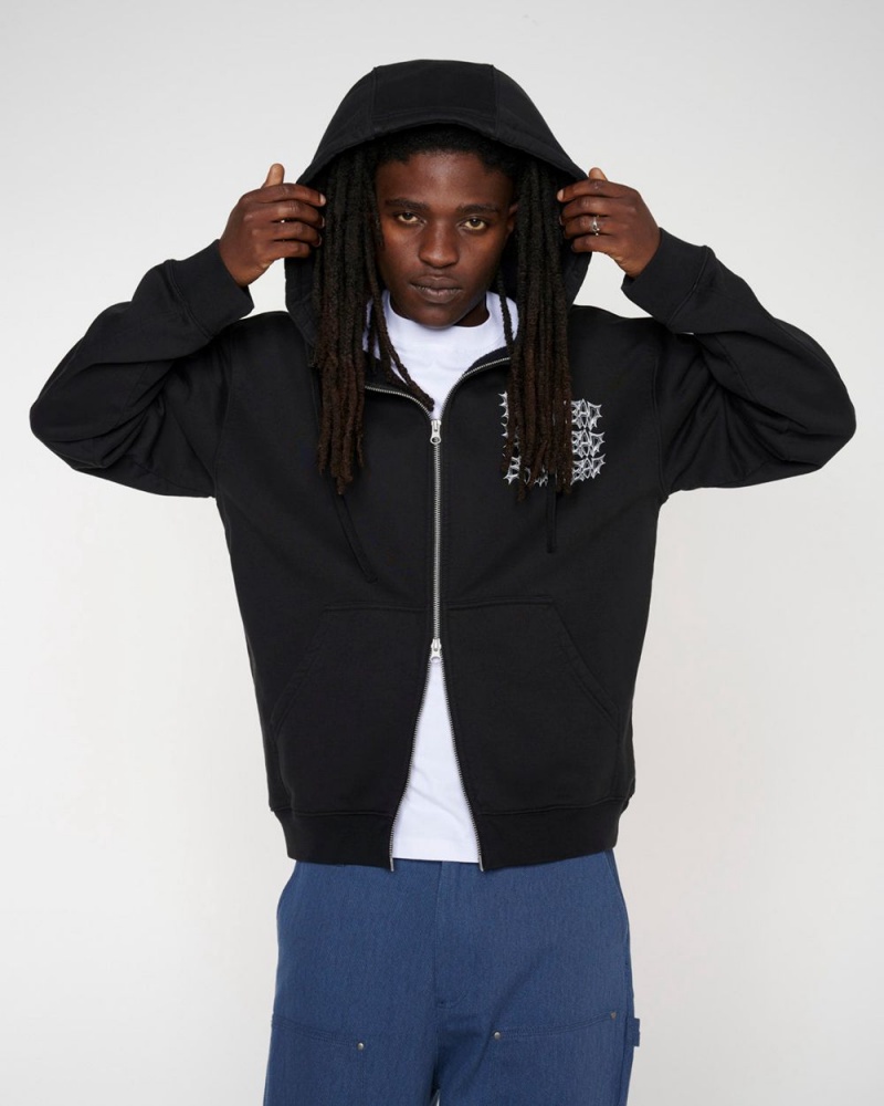 Black Brain Dead Jiblets Zip Up Sweatshirt Hoodie | AU 5301824-QN