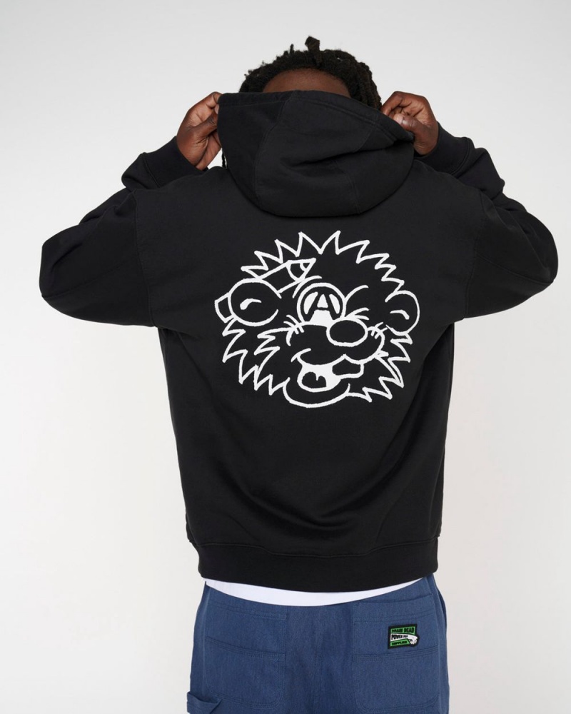 Black Brain Dead Jiblets Zip Up Sweatshirt Hoodie | AU 5301824-QN