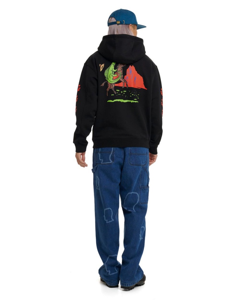 Black Brain Dead Lizard Cowboy Hoodie | AU 6150723-TF