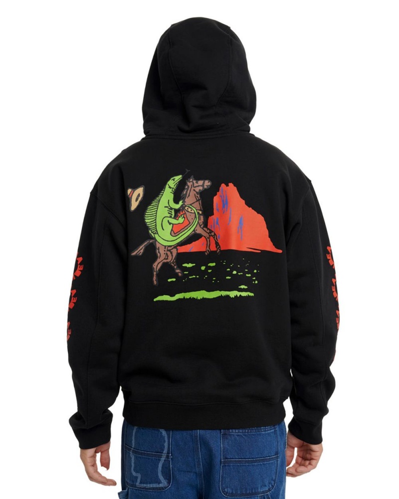 Black Brain Dead Lizard Cowboy Hoodie | AU 6150723-TF