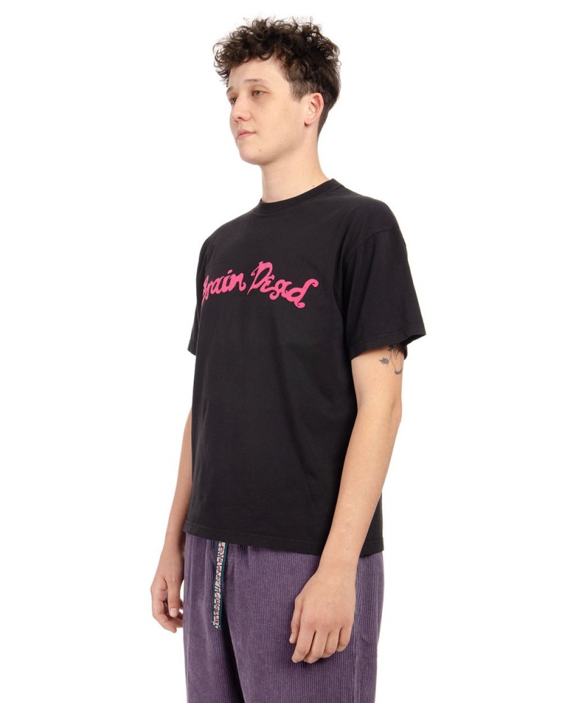 Black Brain Dead Monty Logo T-Shirt | AU 4129586-WI