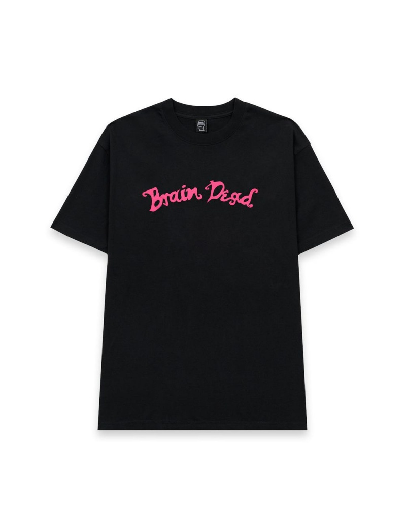 Black Brain Dead Monty Logo T-Shirt | AU 4129586-WI