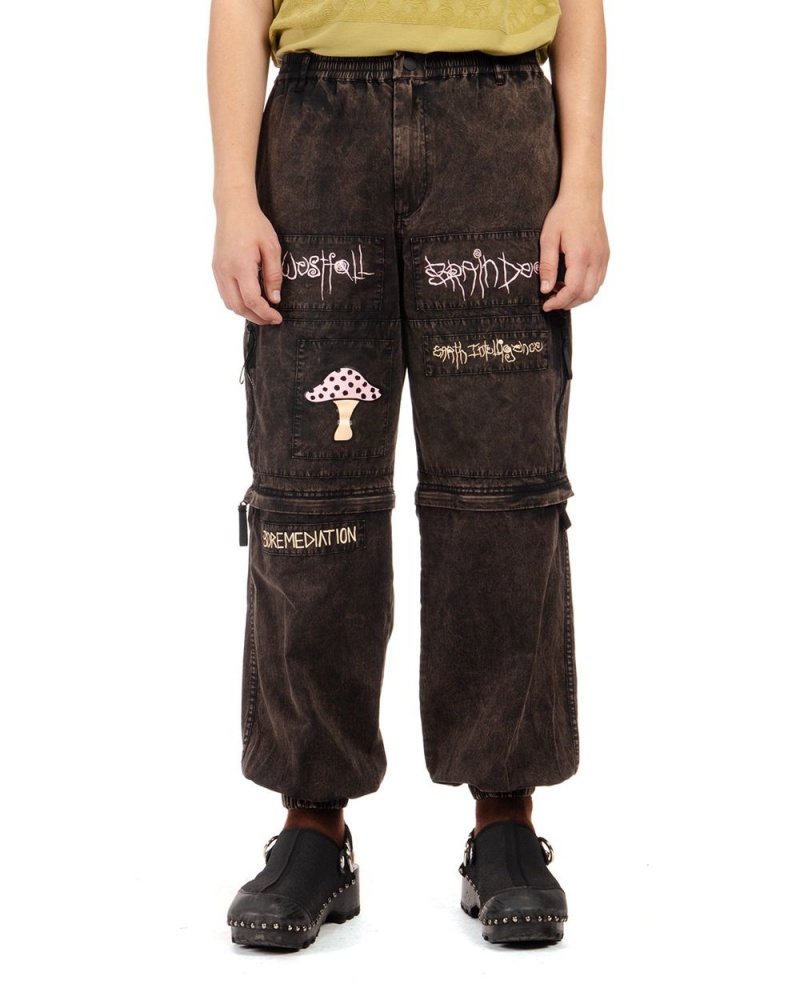 Black Brain Dead Mushroom Utility Pant | AU 6870925-CI