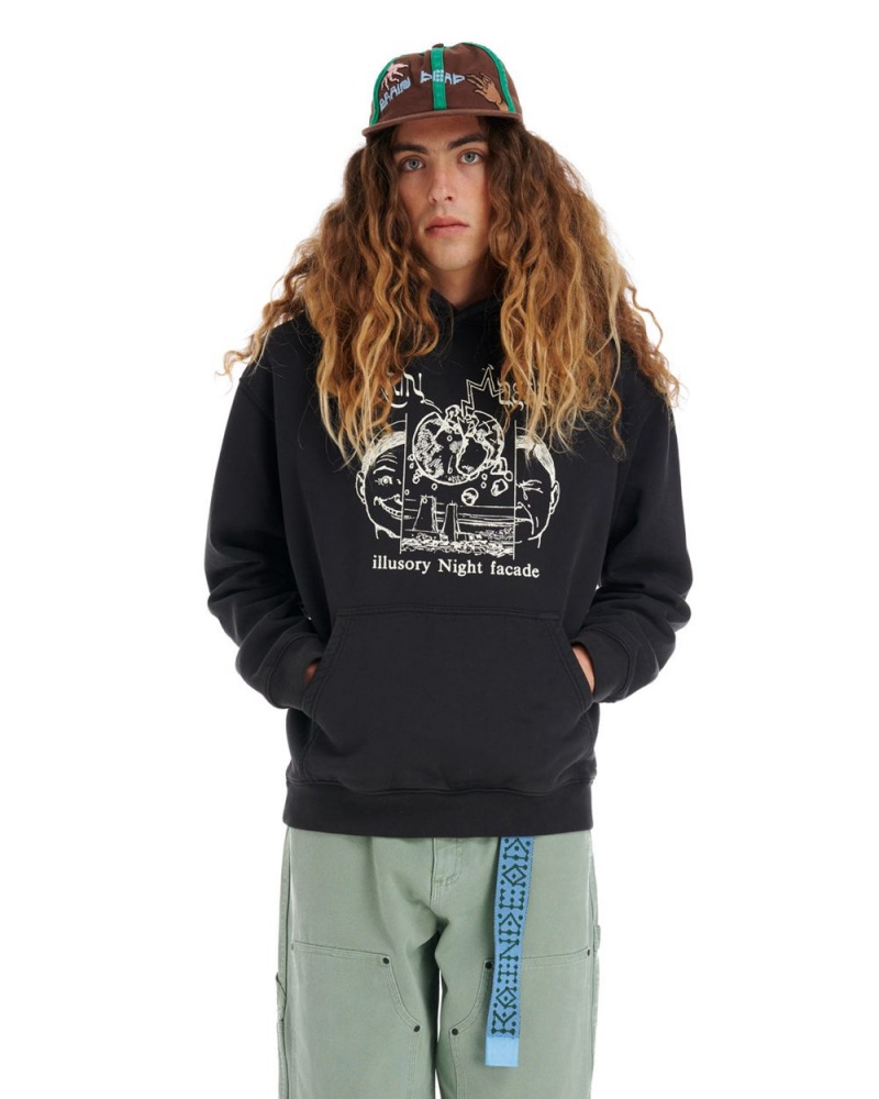 Black Brain Dead Night Facade Hoodie | AU 7893501-WU