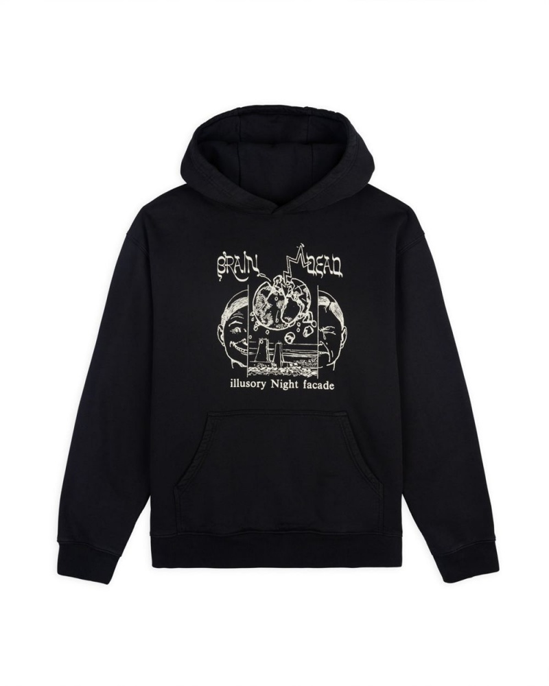 Black Brain Dead Night Facade Hoodie | AU 7893501-WU