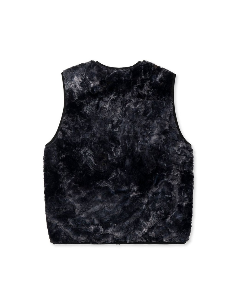 Black Brain Dead Novelty Dyed Fur Sunflower Tactical Vest | AU 5789130-GL