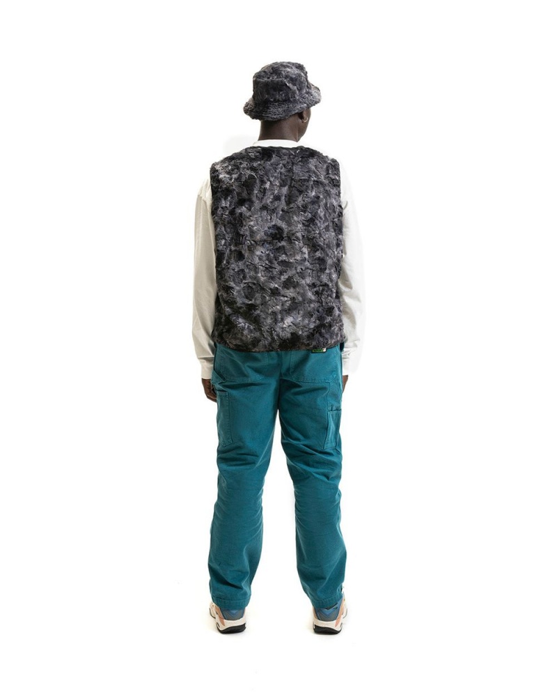 Black Brain Dead Novelty Dyed Fur Sunflower Tactical Vest | AU 5789130-GL