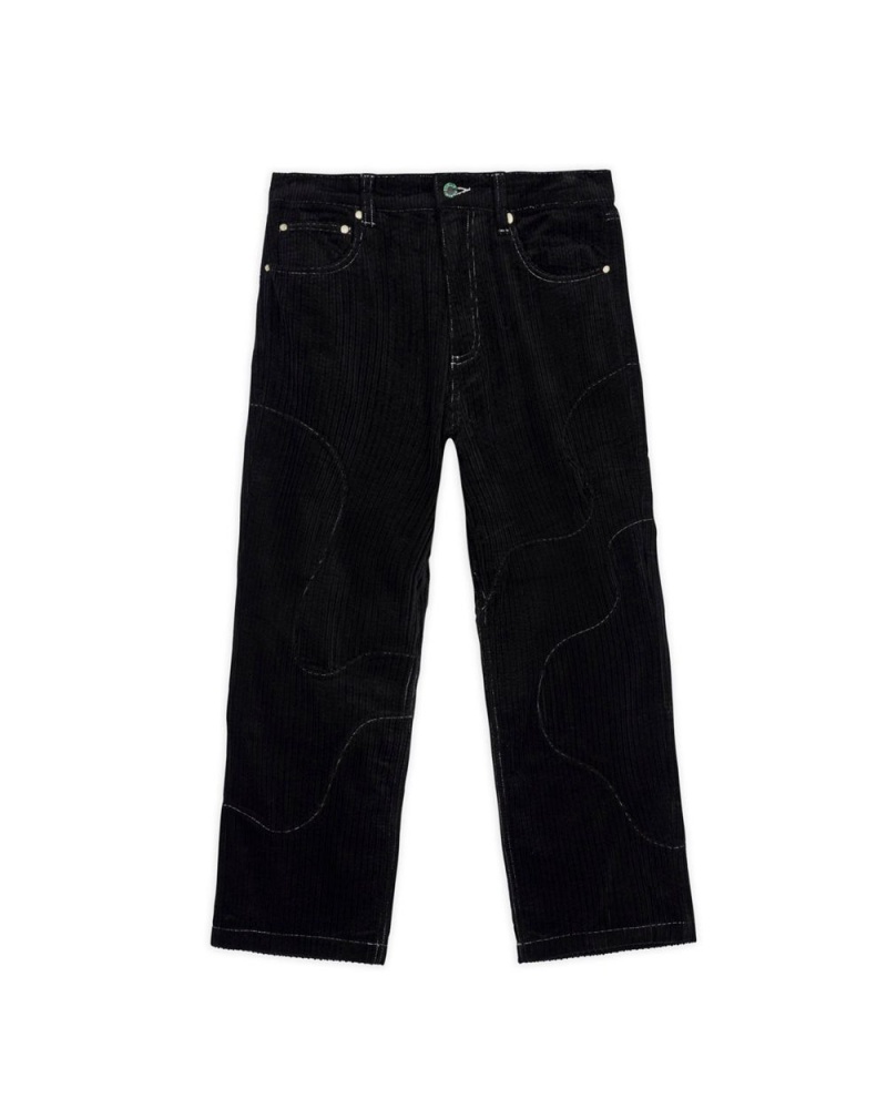 Black Brain Dead Organic Paneled Corduroy Pant | AU 5361980-SG