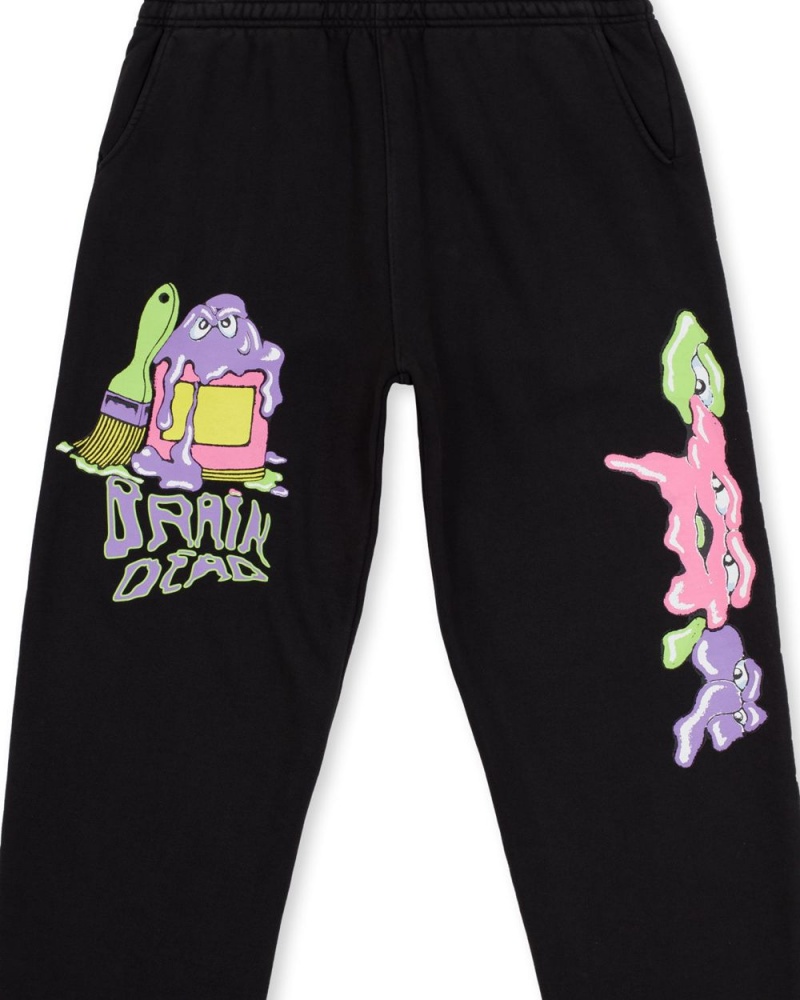 Black Brain Dead Paintman Sweat Pant | AU 8706453-VX