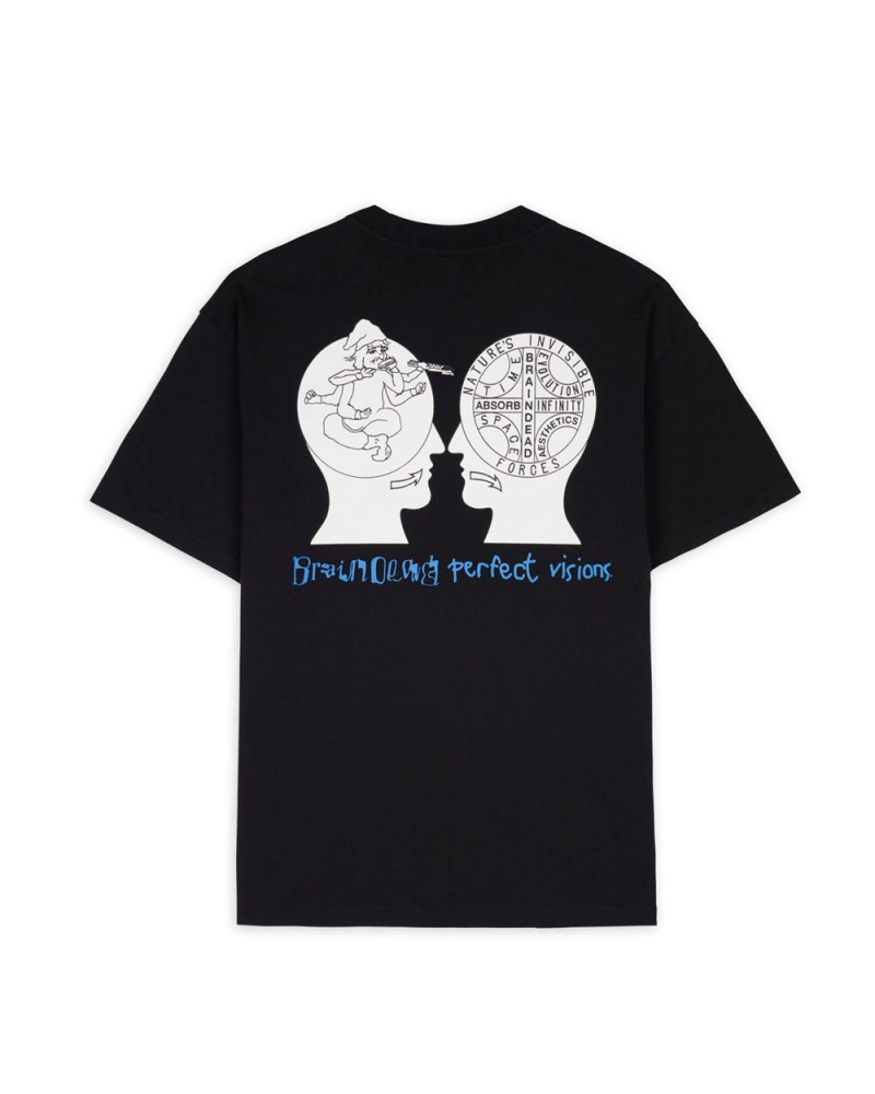 Black Brain Dead Perfect Visions T-Shirt | AU 3619287-GX